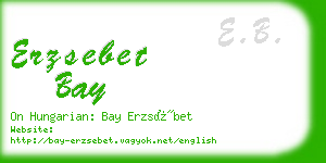 erzsebet bay business card